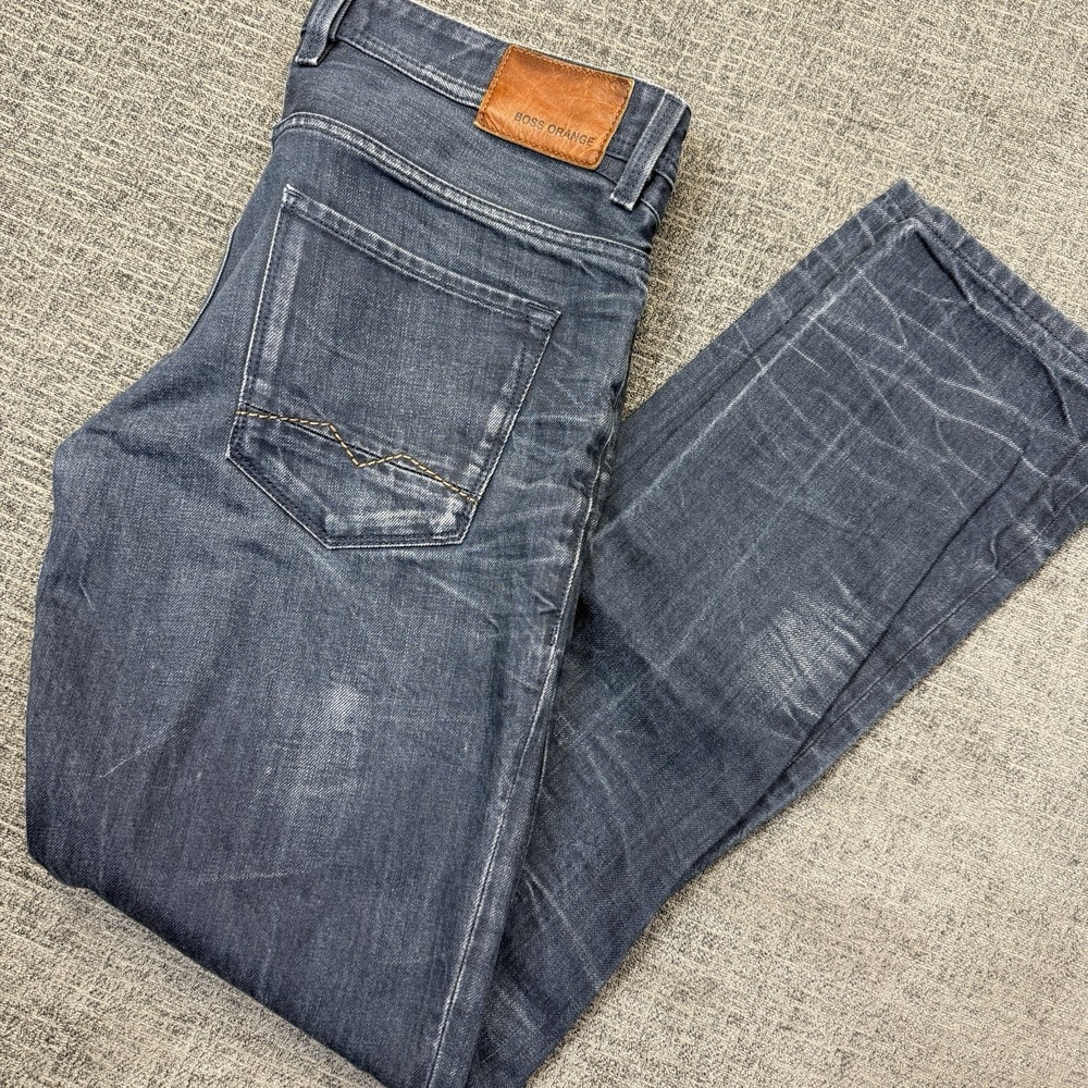 Hugo Boss Orange 63 Slim Fit Jeans Men's 34x34* Blue Button Fly Denim